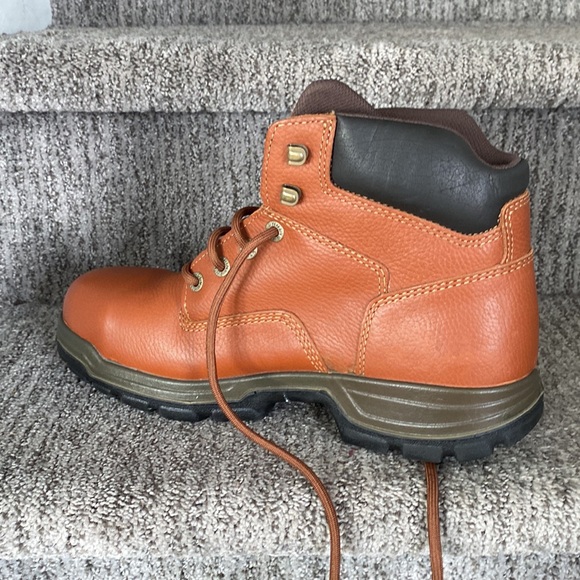 Wolverine brown leather work steel toe boots 10.5 main image 9